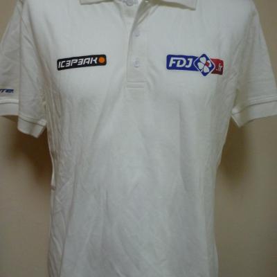 Polo blanc FDJ.fr (mod.2)