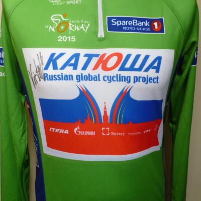 Maillot ML vert protocole KATUSHA-ARCTIC RACE 2015