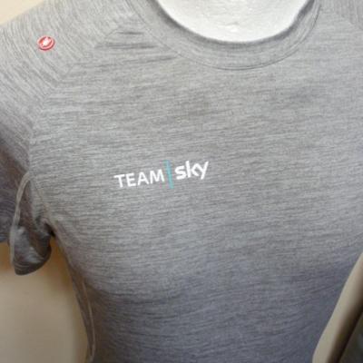 T-shirt gris clair Castelli-SKY 2019 (taille XS)