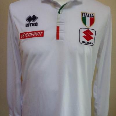 Polo blanc ML équipe d'ITALIE (taille S)