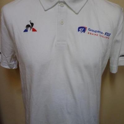 Polo blanc GROUPAMA-FDJ (taille M)