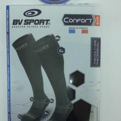 Chaussettes de compression noires BV SPORT (taille M+)