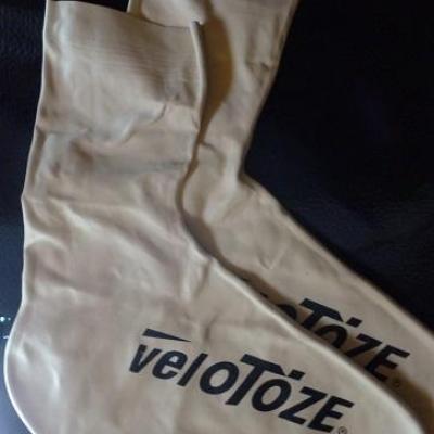 Couvre-chaussures hauts blancs VELOTOZE (taille L)